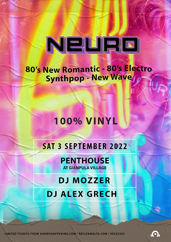 Neuro - 80's New Romantic - 80's Electro Synthpop - New Wave (Sat 3rd September 22 at Penthouse Gianpula Village)